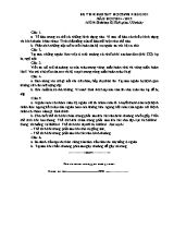 Đề khảo sát học sinh khá giỏi Sinh học lớp 8 (Có đáp án) - Năm học 2014-2015 - Phòng GD & ĐT Hồng Lĩnh